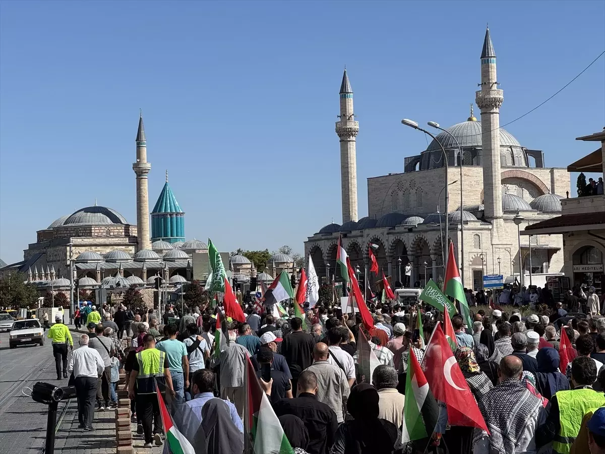 konyada filistin icin destek yuruyusu duzenlendi JNE6kquN