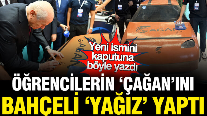 Devlet Bahçeli, Öğrencilerin Projesine ‘Yağız’ İsmine Sahip Araçla Destek Verdi